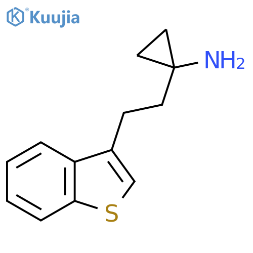 1-2-(1-benzothiophen-3-yl)ethylcyclopropan-1-amine structure