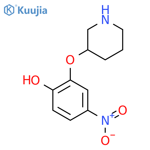 4-nitro-2-(piperidin-3-yloxy)phenol structure