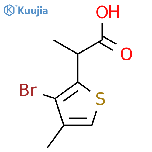 2-(3-bromo-4-methylthiophen-2-yl)propanoic acid structure