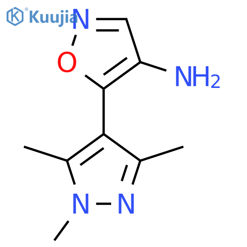 5-(trimethyl-1H-pyrazol-4-yl)-1,2-oxazol-4-amine structure