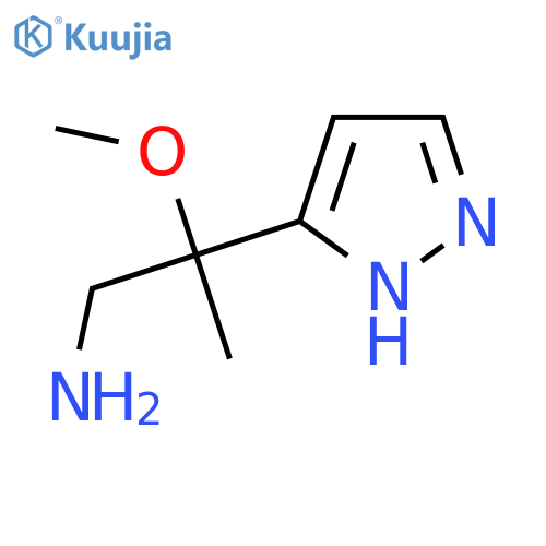 2-methoxy-2-(1H-pyrazol-3-yl)propan-1-amine structure