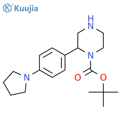 tert-butyl 2-4-(pyrrolidin-1-yl)phenylpiperazine-1-carboxylate structure