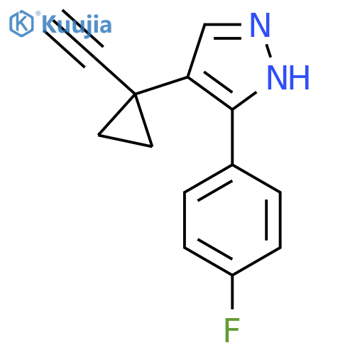 4-(1-ethynylcyclopropyl)-3-(4-fluorophenyl)-1H-pyrazole structure
