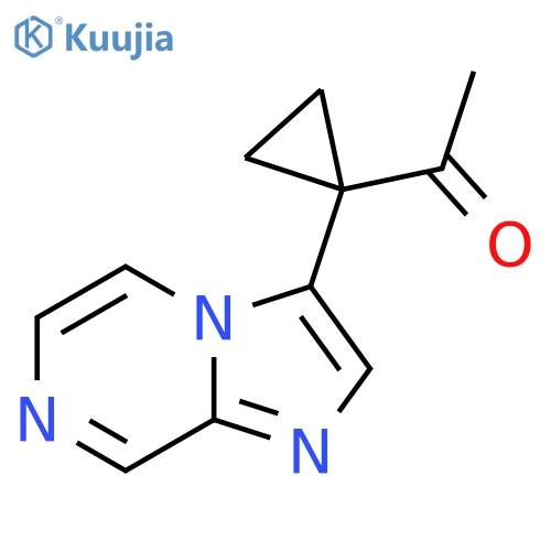 1-(1-{imidazo1,2-apyrazin-3-yl}cyclopropyl)ethan-1-one structure