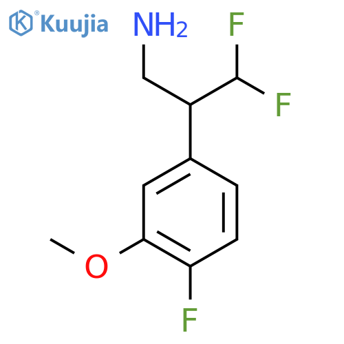 3,3-difluoro-2-(4-fluoro-3-methoxyphenyl)propan-1-amine structure