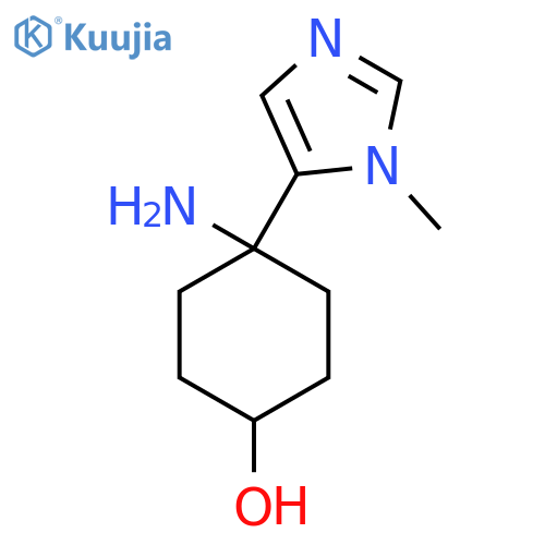 4-amino-4-(1-methyl-1H-imidazol-5-yl)cyclohexan-1-ol structure