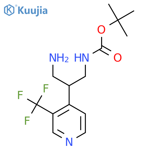 tert-butyl N-{3-amino-2-3-(trifluoromethyl)pyridin-4-ylpropyl}carbamate structure