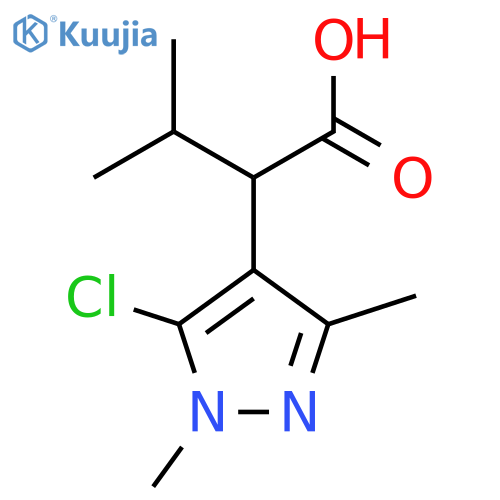 2-(5-chloro-1,3-dimethyl-1H-pyrazol-4-yl)-3-methylbutanoic acid structure