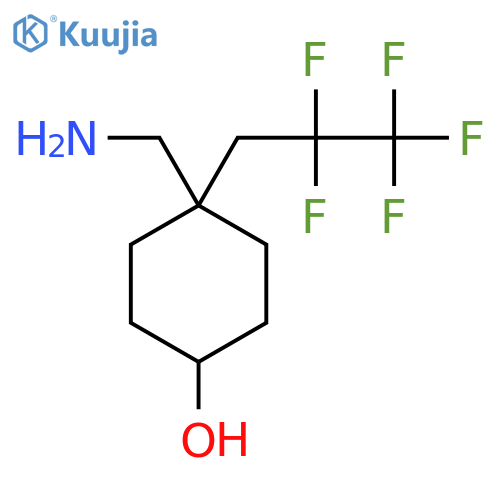 4-(aminomethyl)-4-(2,2,3,3,3-pentafluoropropyl)cyclohexan-1-ol structure