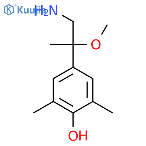 4-(1-amino-2-methoxypropan-2-yl)-2,6-dimethylphenol structure