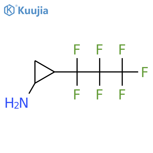 2-(heptafluoropropyl)cyclopropan-1-amine structure