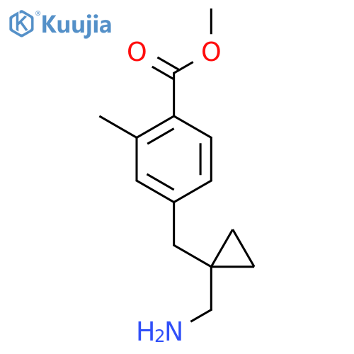 methyl 4-{1-(aminomethyl)cyclopropylmethyl}-2-methylbenzoate structure