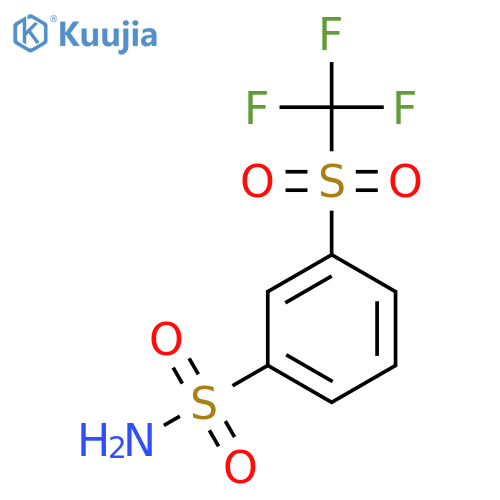 3-trifluoromethanesulfonylbenzene-1-sulfonamide structure