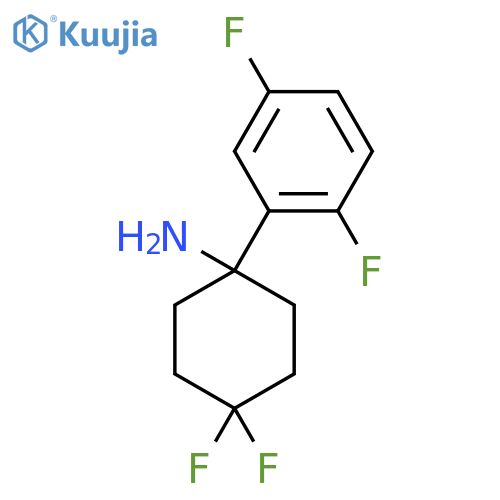 1-(2,5-difluorophenyl)-4,4-difluorocyclohexan-1-amine structure