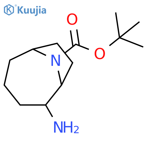 tert-butyl 2-amino-9-azabicyclo4.2.1nonane-9-carboxylate structure