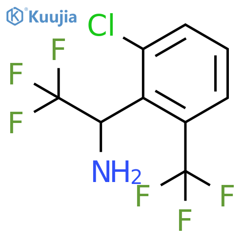 1-[2-Chloro-6-(trifluoromethyl)phenyl]-2,2,2-trifluoroethan-1-amine structure