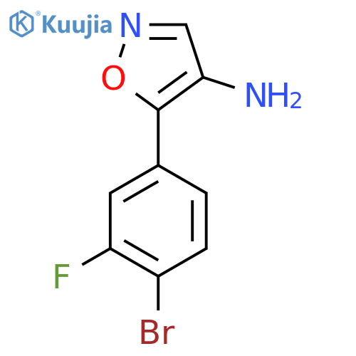5-(4-bromo-3-fluorophenyl)-1,2-oxazol-4-amine structure