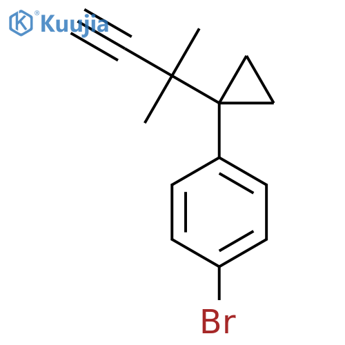 1-bromo-4-1-(2-methylbut-3-yn-2-yl)cyclopropylbenzene structure