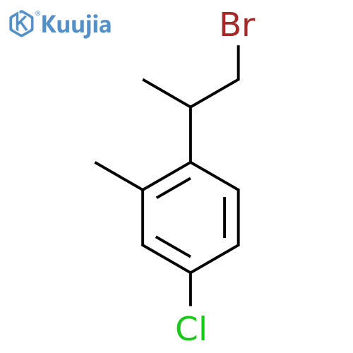 1-(1-bromopropan-2-yl)-4-chloro-2-methylbenzene structure