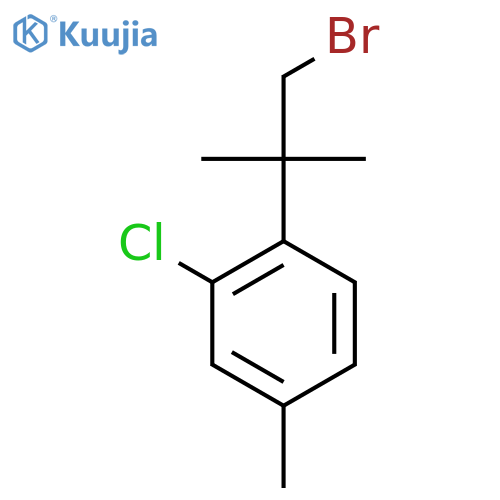 1-(1-bromo-2-methylpropan-2-yl)-2-chloro-4-methylbenzene structure