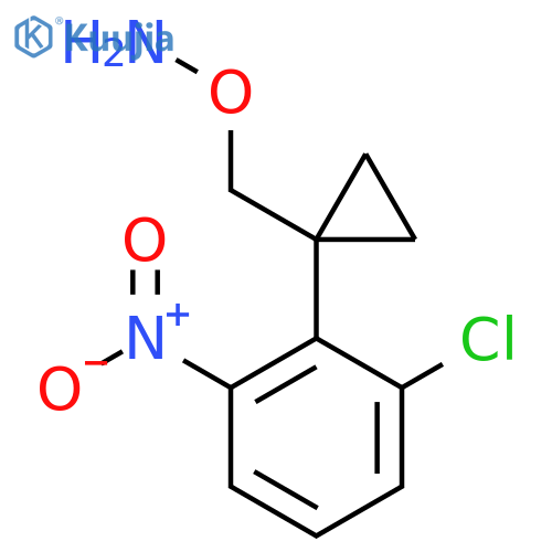 O-{1-(2-chloro-6-nitrophenyl)cyclopropylmethyl}hydroxylamine structure