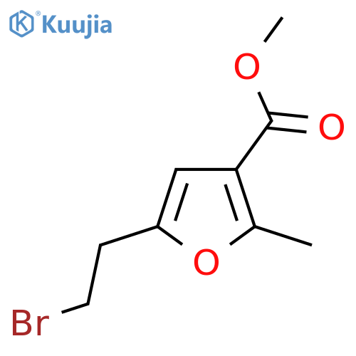 methyl 5-(2-bromoethyl)-2-methylfuran-3-carboxylate structure