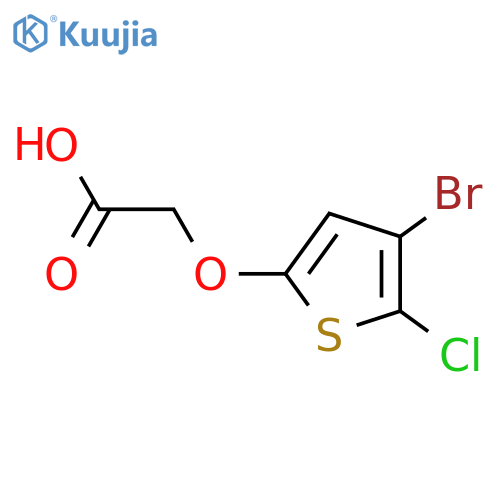 2-(4-bromo-5-chlorothiophen-2-yl)oxyacetic acid structure