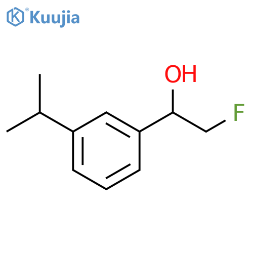2-fluoro-1-3-(propan-2-yl)phenylethan-1-ol structure