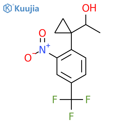 1-{1-2-nitro-4-(trifluoromethyl)phenylcyclopropyl}ethan-1-ol structure