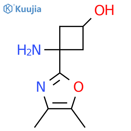 3-amino-3-(dimethyl-1,3-oxazol-2-yl)cyclobutan-1-ol structure
