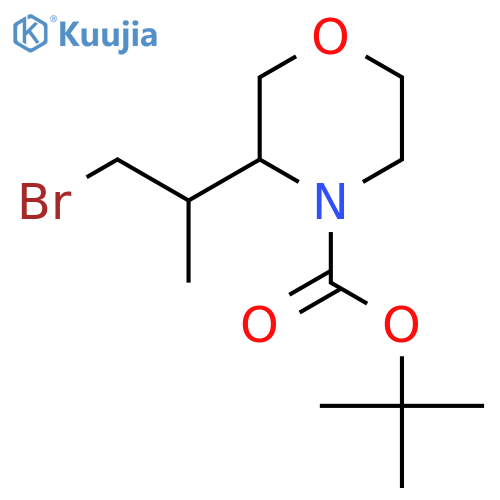 tert-butyl 3-(1-bromopropan-2-yl)morpholine-4-carboxylate structure