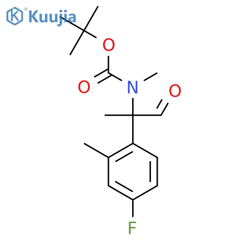 tert-butyl N-2-(4-fluoro-2-methylphenyl)-1-oxopropan-2-yl-N-methylcarbamate structure