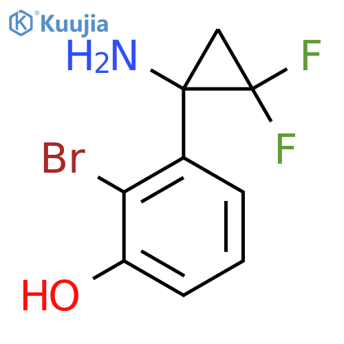 3-(1-amino-2,2-difluorocyclopropyl)-2-bromophenol structure