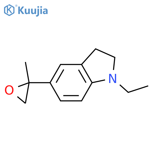 1-ethyl-5-(2-methyloxiran-2-yl)-2,3-dihydro-1H-indole structure