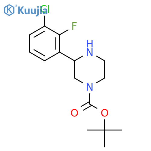 Tert-butyl 3-(3-chloro-2-fluorophenyl)piperazine-1-carboxylate structure