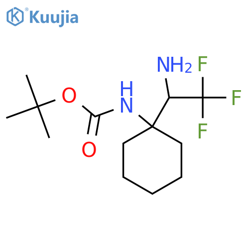 tert-butyl N-1-(1-amino-2,2,2-trifluoroethyl)cyclohexylcarbamate structure