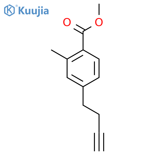 methyl 4-(but-3-yn-1-yl)-2-methylbenzoate structure
