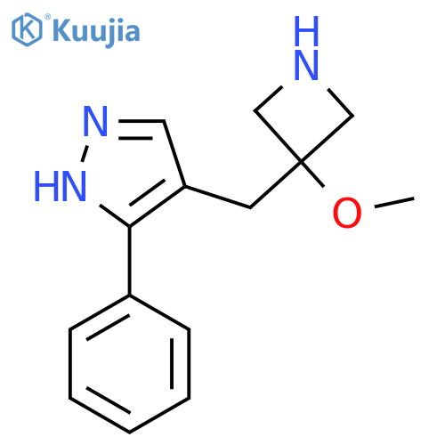 4-(3-methoxyazetidin-3-yl)methyl-3-phenyl-1H-pyrazole structure