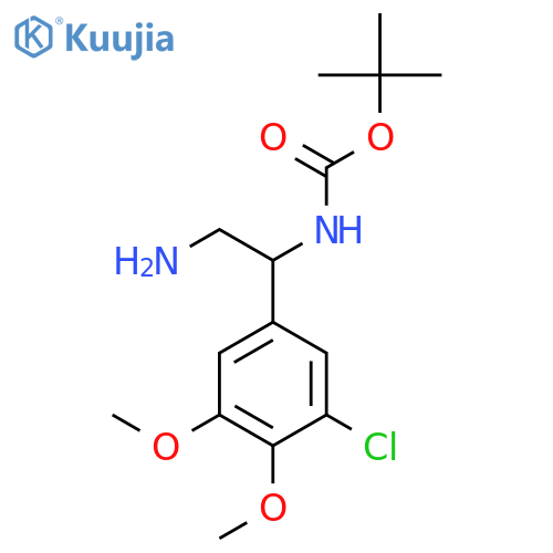 tert-butyl N-2-amino-1-(3-chloro-4,5-dimethoxyphenyl)ethylcarbamate structure