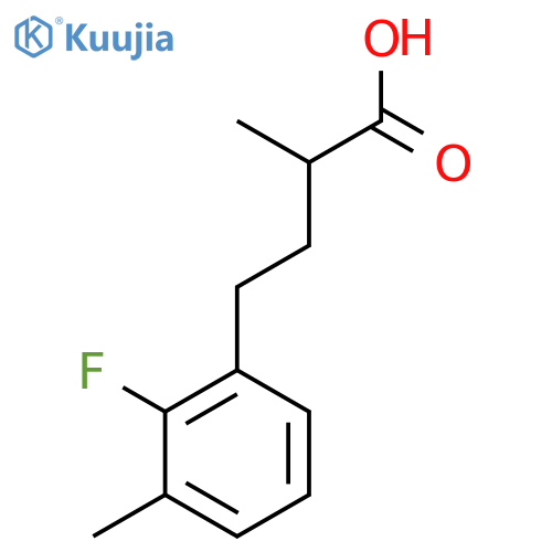4-(2-fluoro-3-methylphenyl)-2-methylbutanoic acid structure