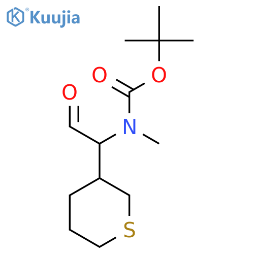 tert-butyl N-methyl-N-2-oxo-1-(thian-3-yl)ethylcarbamate structure