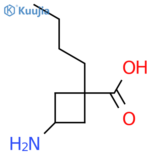 3-amino-1-butylcyclobutane-1-carboxylic acid structure