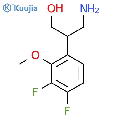3-amino-2-(3,4-difluoro-2-methoxyphenyl)propan-1-ol structure