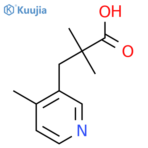 2,2-dimethyl-3-(4-methylpyridin-3-yl)propanoic acid structure