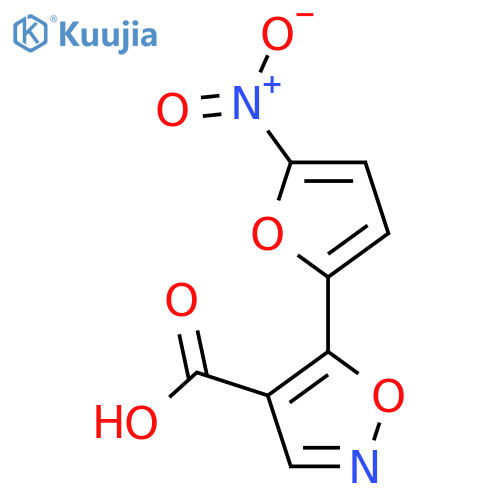 5-(5-nitrofuran-2-yl)-1,2-oxazole-4-carboxylic acid structure