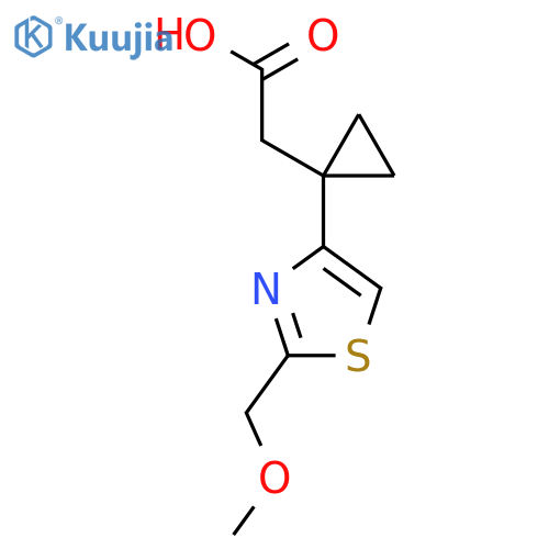 2-{1-2-(methoxymethyl)-1,3-thiazol-4-ylcyclopropyl}acetic acid structure