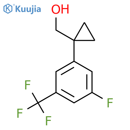 {1-3-fluoro-5-(trifluoromethyl)phenylcyclopropyl}methanol structure