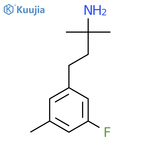 4-(3-fluoro-5-methylphenyl)-2-methylbutan-2-amine structure