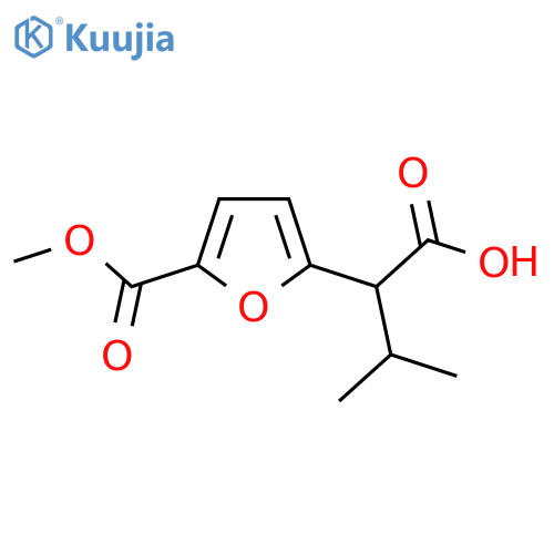 2-5-(methoxycarbonyl)furan-2-yl-3-methylbutanoic acid structure