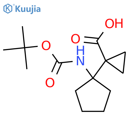 1-(1-{[(Tert-butoxy)carbonyl]amino}cyclopentyl)cyclopropane-1-carboxylic acid structure